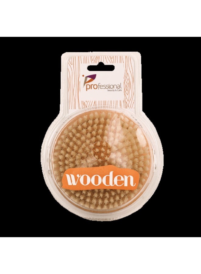 Dry Massage Brush with Plastic Bristles and Cotton